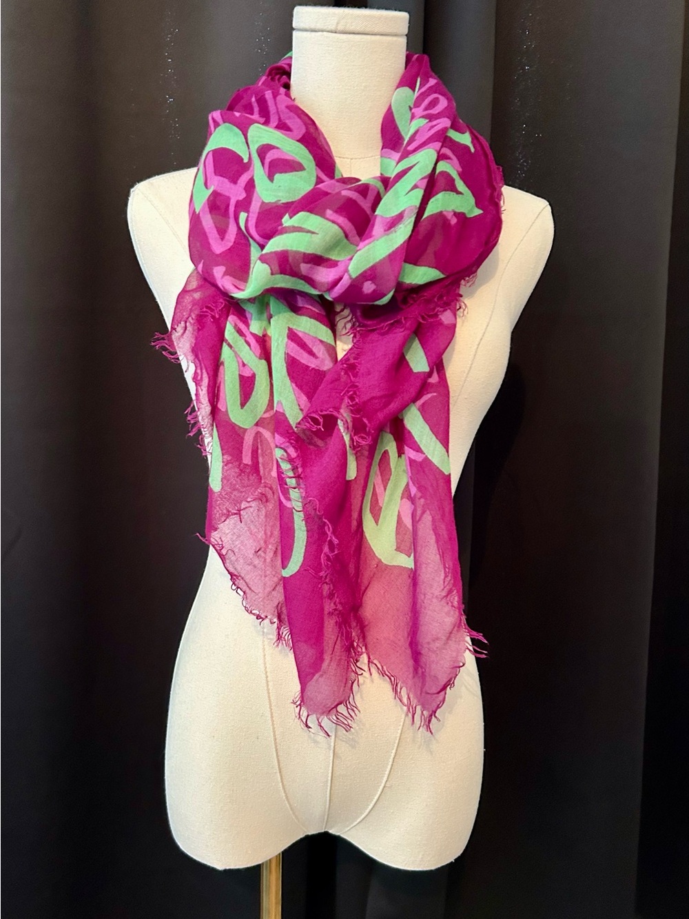 Vintage Marc By Marc Jacobs Graffiti Logo Scarf